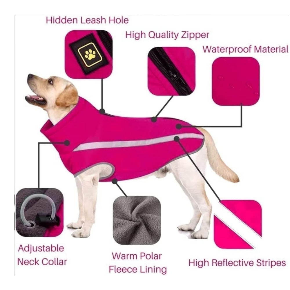 NEW Dog Raincoat Winter Jacket - Picture 3 of 9